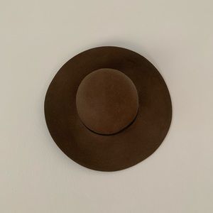 Brown Wide Brim Floppy Hat